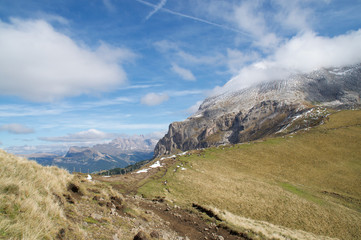 mountains and clouds