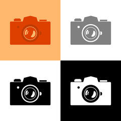 Camera icon set, vector illustration