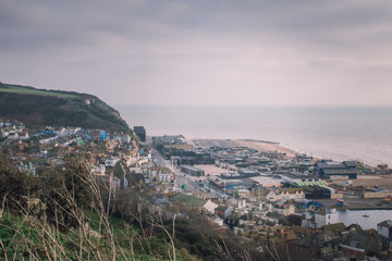 Obraz premium View of Hastings from the hill
