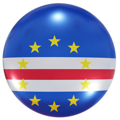 Cape Verde national flag button