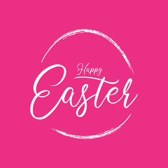 Purple Happy Easter Calligraphic Vector Background