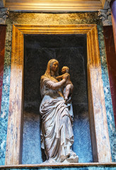 Raphael and Maria Bibbiena tomb in the Pantheon