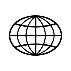 Globe icon vector simple design