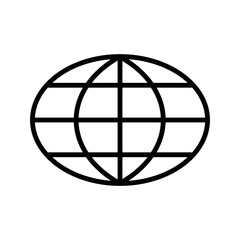 Globe icon vector simple design