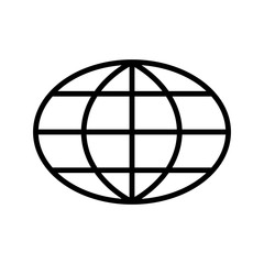 Globe icon vector simple design