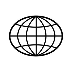 Globe icon vector simple design