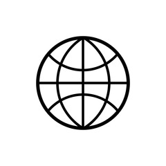 Globe icon vector simple design