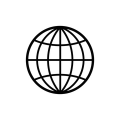 Globe icon vector simple design