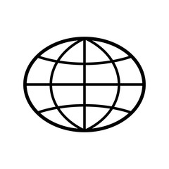 Globe icon vector simple design