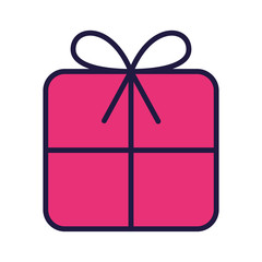 Gift with bowtie vector design