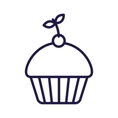 Isolated cupcake dessert vector design