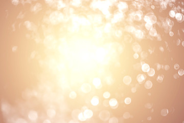 Abstract bokeh light on black background with flare. Christmas concept to present celebration...