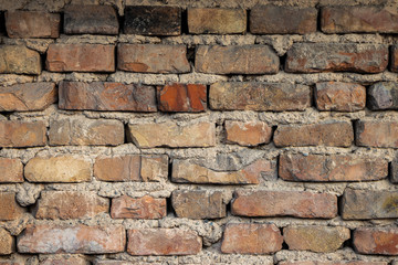 old red brick wall background