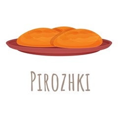 Pirozhki icon. Cartoon of pirozhki vector icon for web design isolated on white background