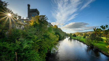 Lismore castle and blackwater river in Ireland