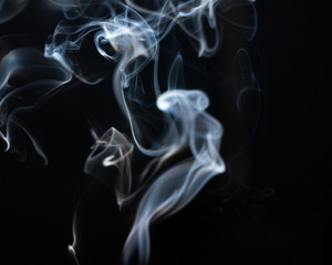 Fototapeta premium Smoke on a black background