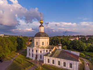 Vyazma, Church Church of the Nativity of the Blessed Virgin Mary. Aerial photography