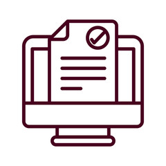 Isolated digital computer and document vector design