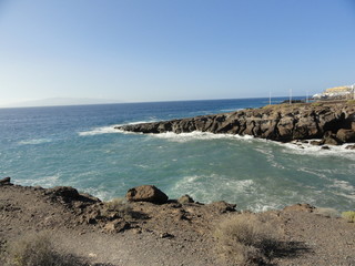 the seething sea among the rocks