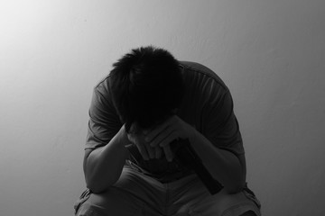 Stress, regret from the bad life from disease causes some people to choose the way to commit...