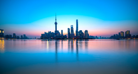 Shanghai Skyline, view from the Bund, China