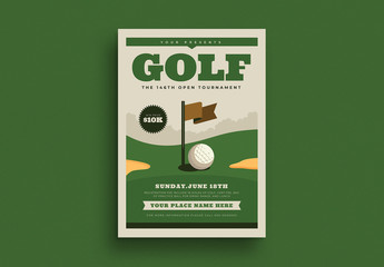 Golf Tournament Event Flyer Layout