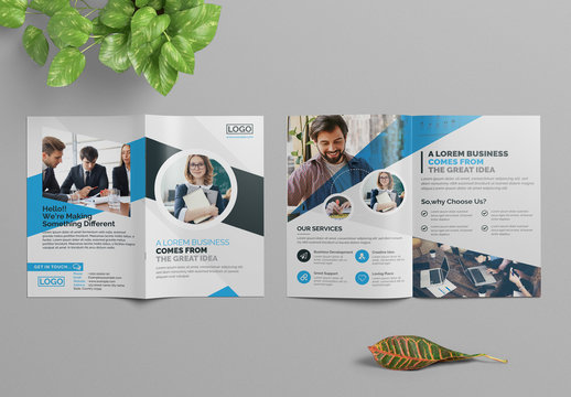 Corporate Bifold Business Brochure Layout
