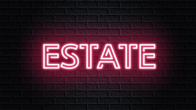 red neon video animation estate