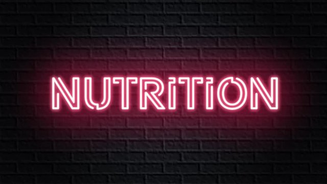 red neon video animation nutrition