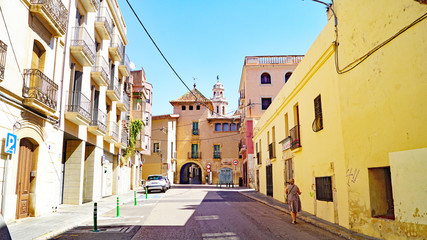Fototapeta premium Panorámica de El Vendrell, Tarragona, Bajo Penedés, Penedés, Catalunya, España, Europa