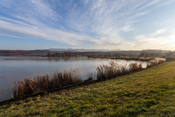 Fototapeta na wymiar Reservoir lake of Maconka near Batonyterenye