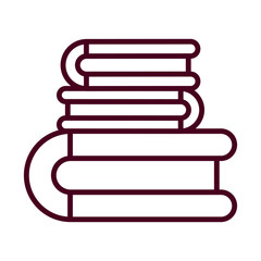 Isolated education books vector design