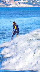 Winsurf en la playa de Sant Adriá del besos, Barcelona, Catalunya, España, Europa