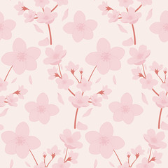 oink cherry blossom bouquet in a seamless pattern design