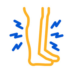 Muscle Pain Icon Vector. Outline Muscle Pain Sign. Isolated Contour Symbol Illustration