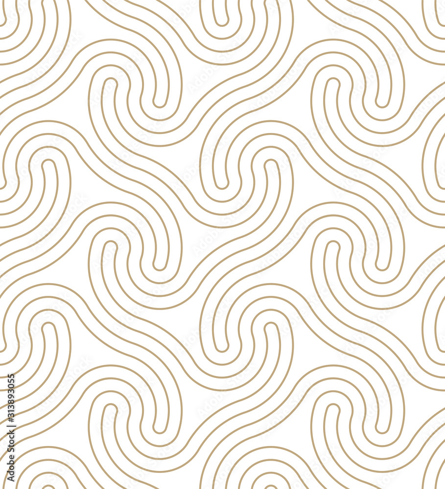 Aufkleber vector geometric pattern. seamless braided linear pattern.