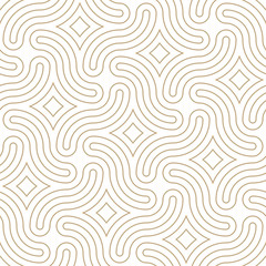 Vector geometric pattern. Seamless braided linear pattern.