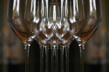 Fusion de verres &agrave; vin ambiance ton chaud