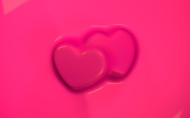 Happy valentines day pink hearts love