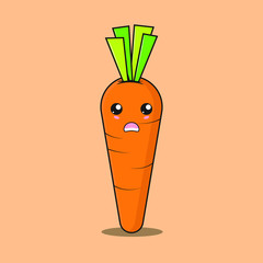 Carrot emoticon funny vector free