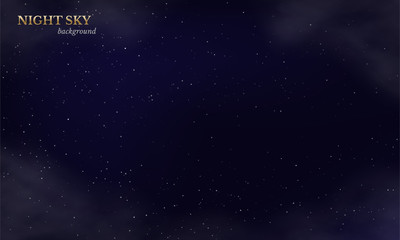 Night sky with stars and nebula realistic backdrop
