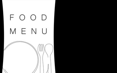 Food menu design card vector illustration
