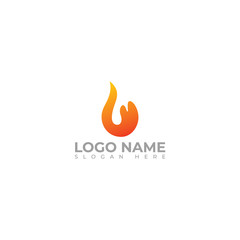 M letter/ flame/fire logo design template full vector