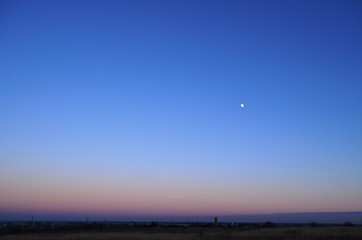 Moon in the evening sky