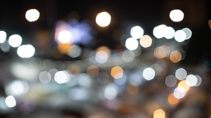 Abstract bokeh from the night market lights