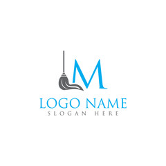 M letter/mop logo design template full vector