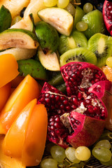 Colorful mix of fruits background