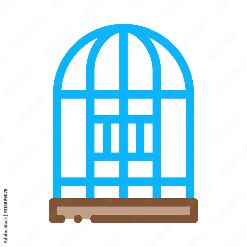 Wall mural Parrot Cage Icon Vector. Outline Parrot Cage Sign. Isolated Contour Symbol Illustration