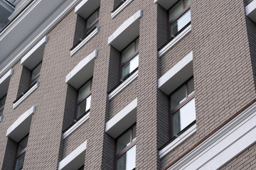 Facade of a modern high-rise house