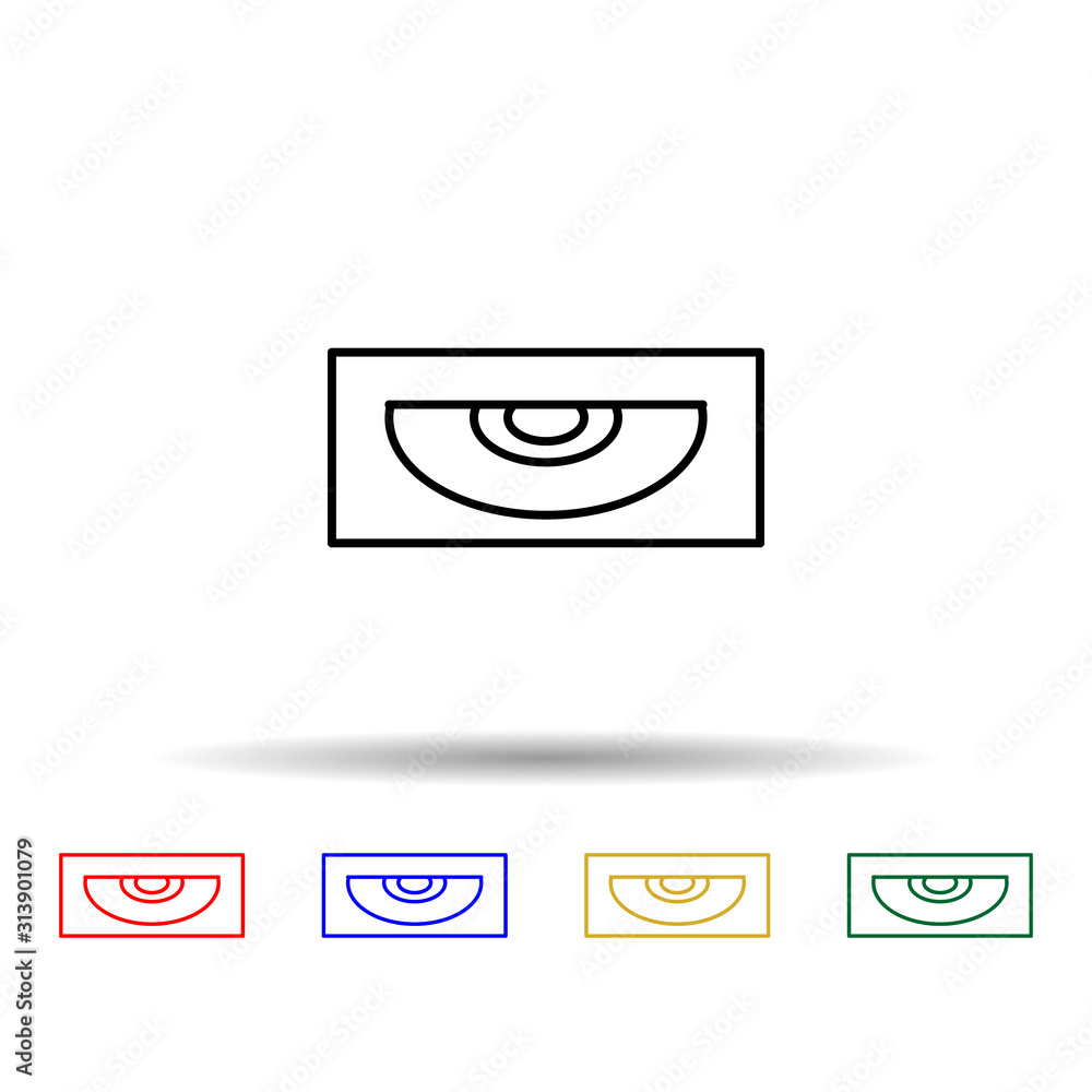 Poster cd room multi color style icon. simple thin line, outline vector of computer parts icons for ui and 